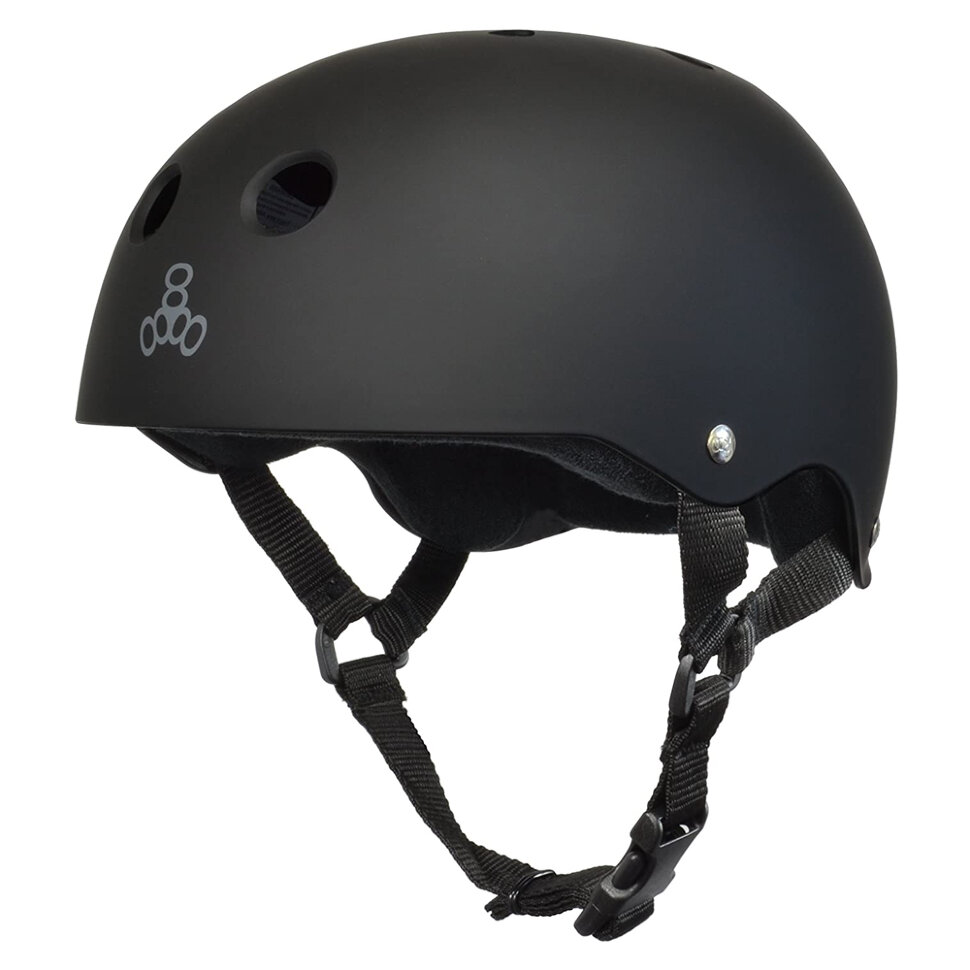 фото Шлем скейтбордический triple 8 sweatsaver helmet all black rubber 2022