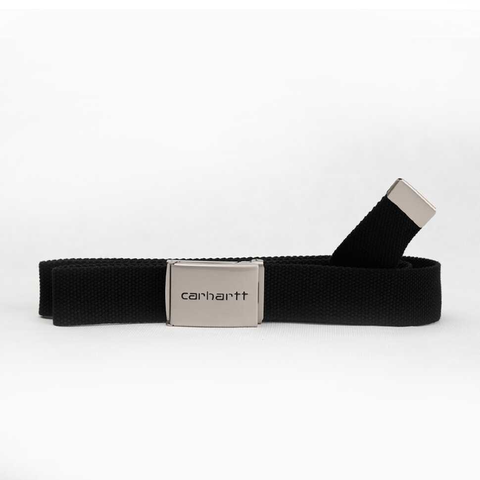 фото Ремень carhartt wip clip belt chrome black 2021