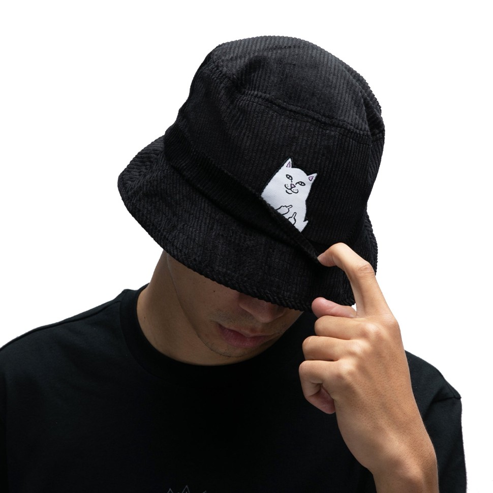 Кепка RIPNDIP Lord Nermal Corduroy Bucket Hat Black фото 2
