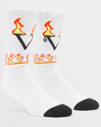 Носки VOLCOM Fergadelic Sock Pr FW25 White, фото 1