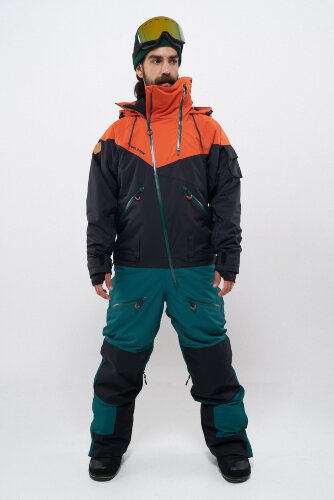 Комбинезон для сноуборда мужской COOL ZONE Kite Рыжий-Черный-Болотный, фото 1