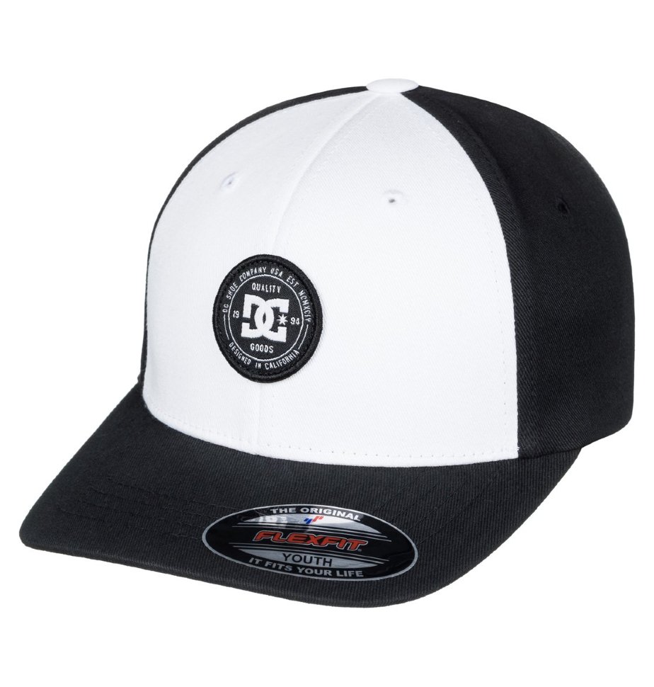 

Кепка-бейсболка для мальчиков-подростков DC SHOES Curve Breaker B Black/ Snow White, Черный