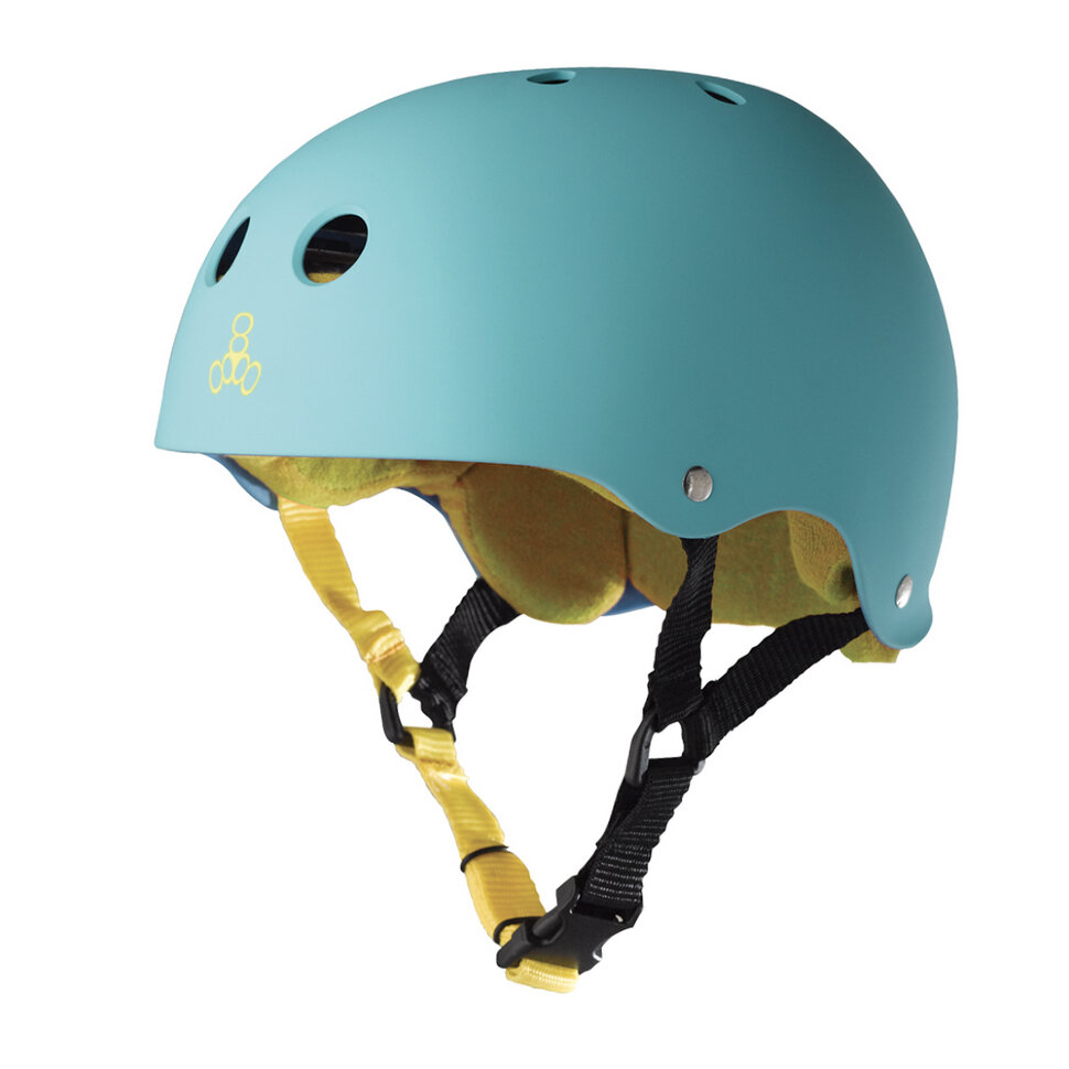 фото Шлем скейтбордический triple 8 sweatsaver helmet baja teal rubber 2022