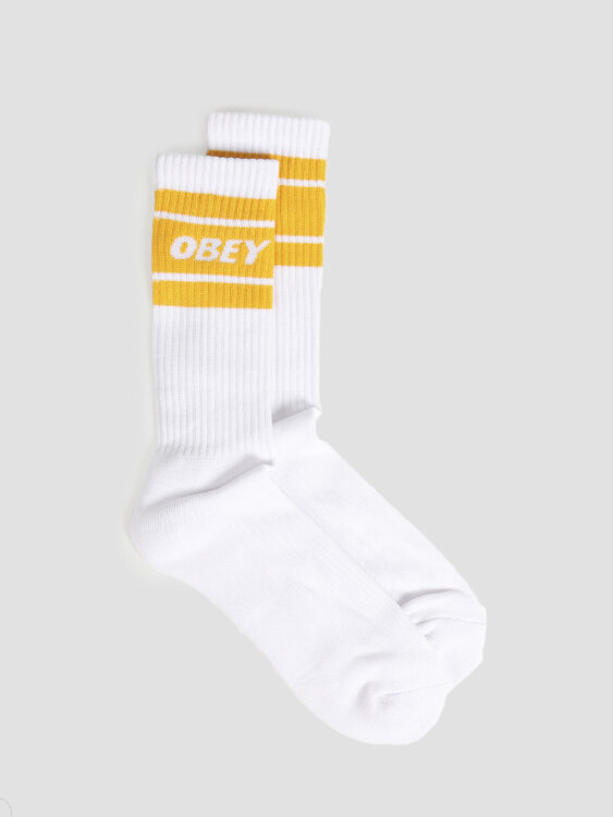 Носки OBEY Cooper Ii Socks WHITE / OLD GOLD 2021, фото 1