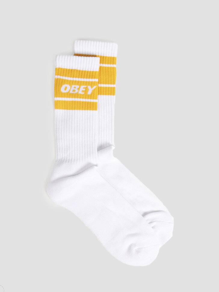 Носки OBEY Cooper Ii Socks WHITE / OLD GOLD 2021