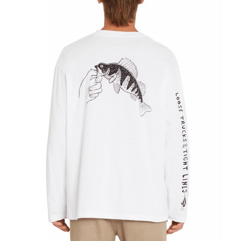 фото Лонгслив volcom loose trucks lse ls white 2021