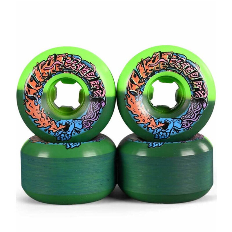 фото Колеса для скейтборда santa cruz greetings speed balls green black 56mm 99a 2021
