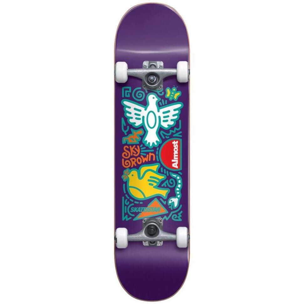 Скейтборд комплект ALMOST Skateistan Sky Doodle Fp Purple 7.875 2021