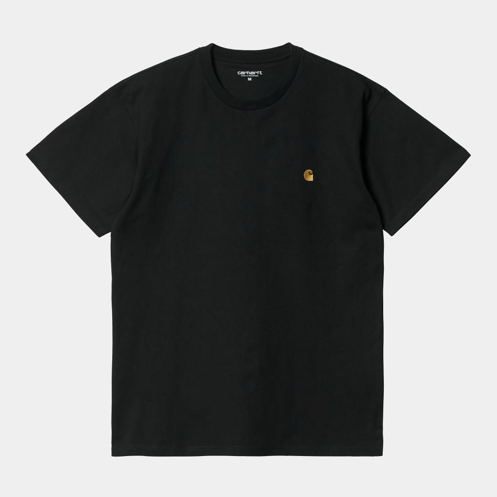 Футболка CARHARTT WIP S/S Chase T-Shirt SS24 Black / Gold