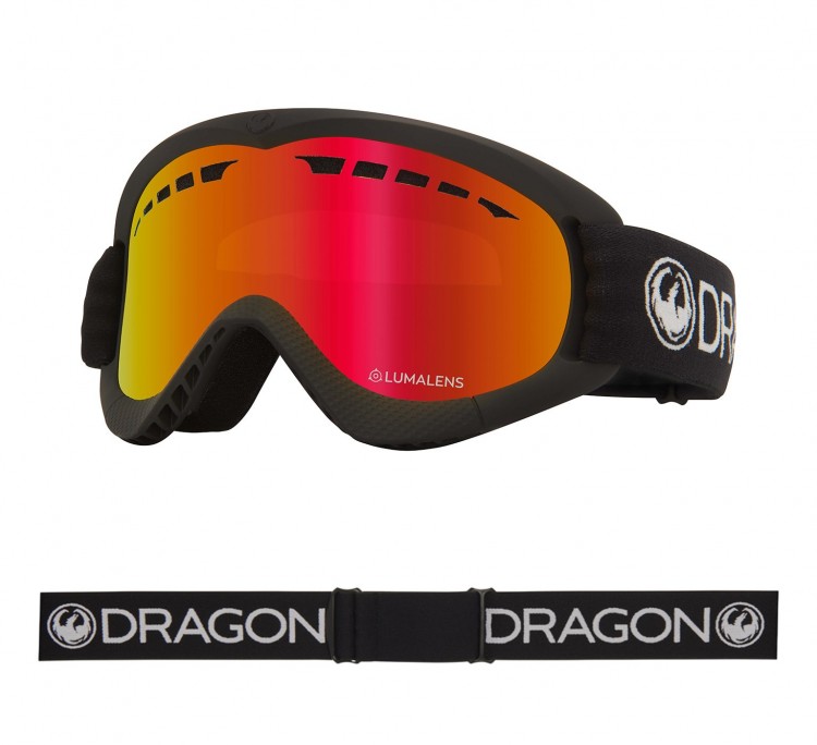 Маска горнолыжная DRAGON Dxs Black/Ll Red Ion, фото 1