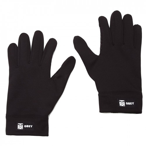 Перчатки OBEY Bold Gloves BLACK 2021, фото 1