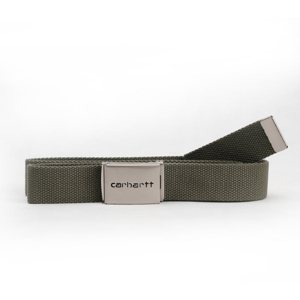 фото Ремень carhartt wip clip belt chrome dollar green 2021