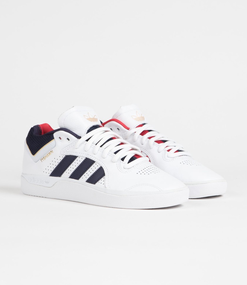 Кеды ADIDAS Tyshawn White/Navy/Gold фото 2