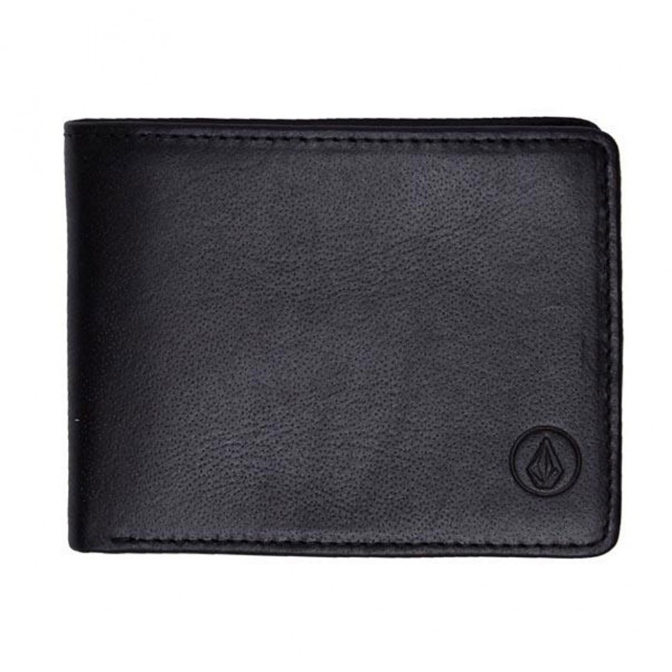 фото Кошелек volcom straight leather wallet black 2020