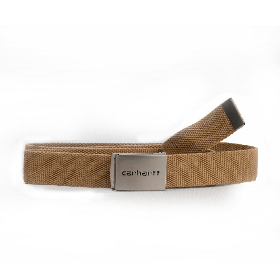 фото Ремень carhartt wip clip belt chrome dusty h brown 2021