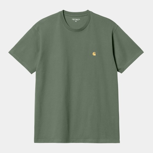 Футболка CARHARTT WIP S/S Chase T-Shirt SS24 Duck Green / Gold, фото 1