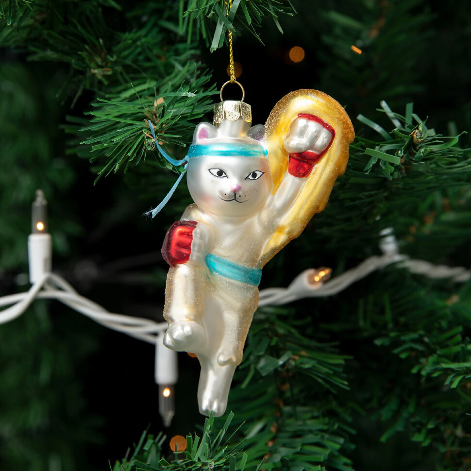 Елочная игрушка RIPNDIP Final K.O Glitter Glass Ornament  2022 фото 2