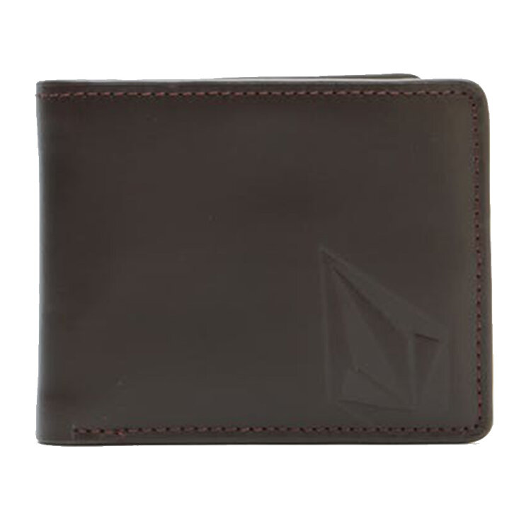 Кошелек VOLCOM Straight Leather Wallet Brown 2020, фото 1