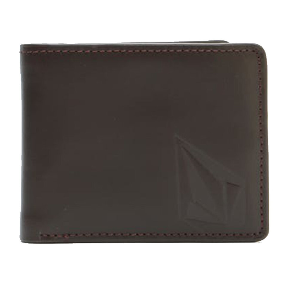 Кошелек VOLCOM Straight Leather Wallet Brown 2020 193573168991, размер O/S, цвет коричневый