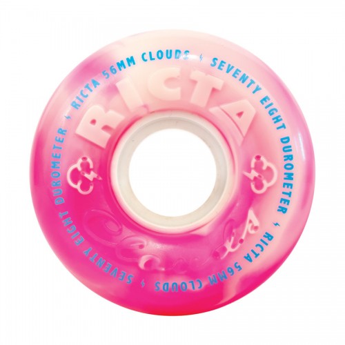 Колеса для скейтборда RICTA Crystal Clouds Pink Swirl 78a 56mm, фото 1