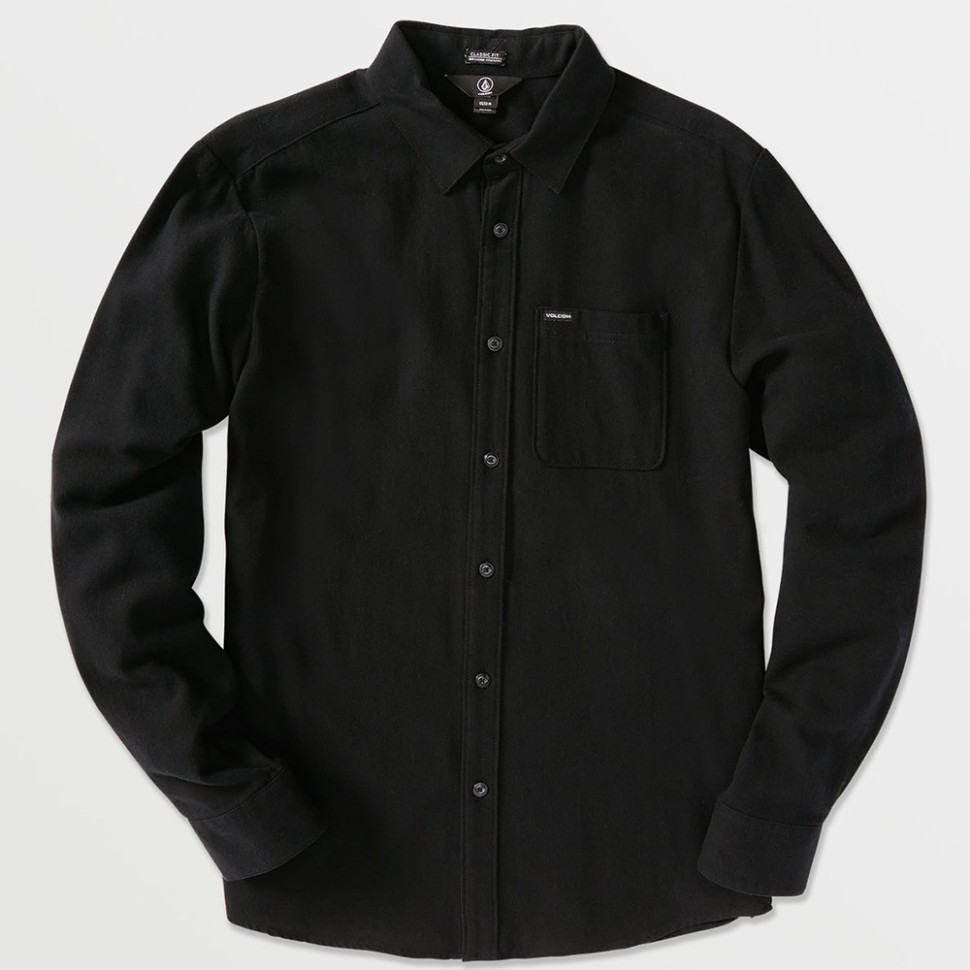 Рубашка VOLCOM Caden Solid Ls Black 196134167921, размер S - фото 1