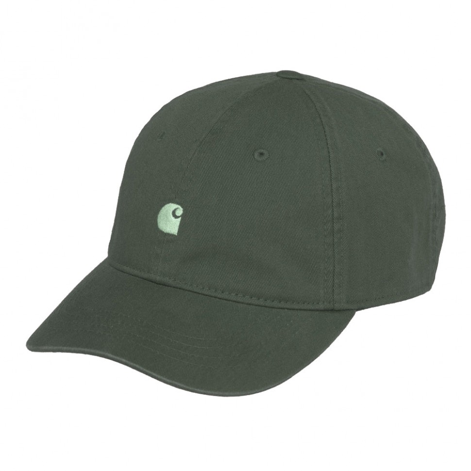 фото Кепка carhartt wip madison logo cap hemlock green / pale spearmint 2022