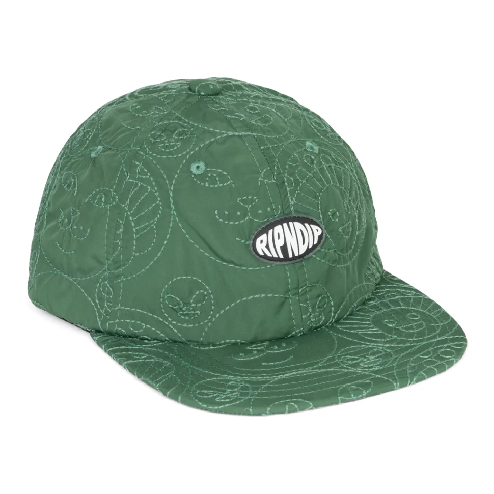 Кепка RIPNDIP Barry Bonds 6 Panel Quilted Strapback Pine 2023