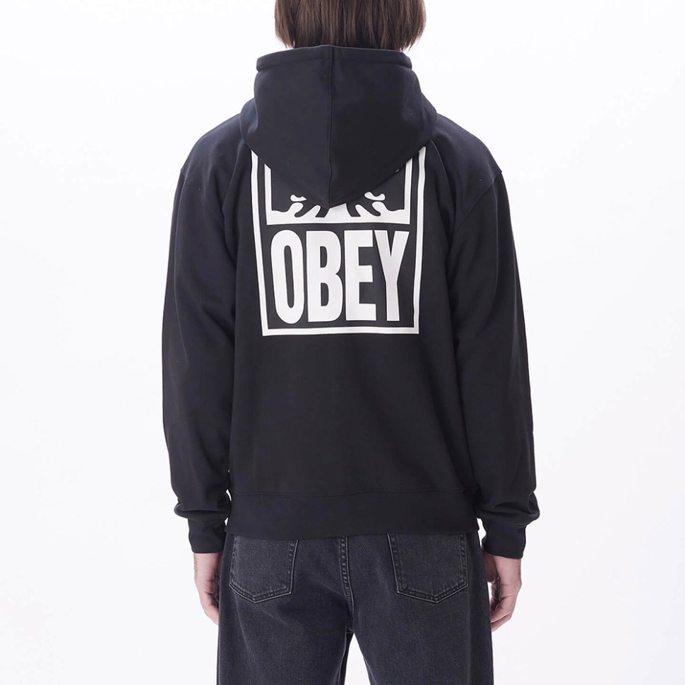 Худи на молнии OBEY Obey Eyes Icon Zip Black 2024 фото 4