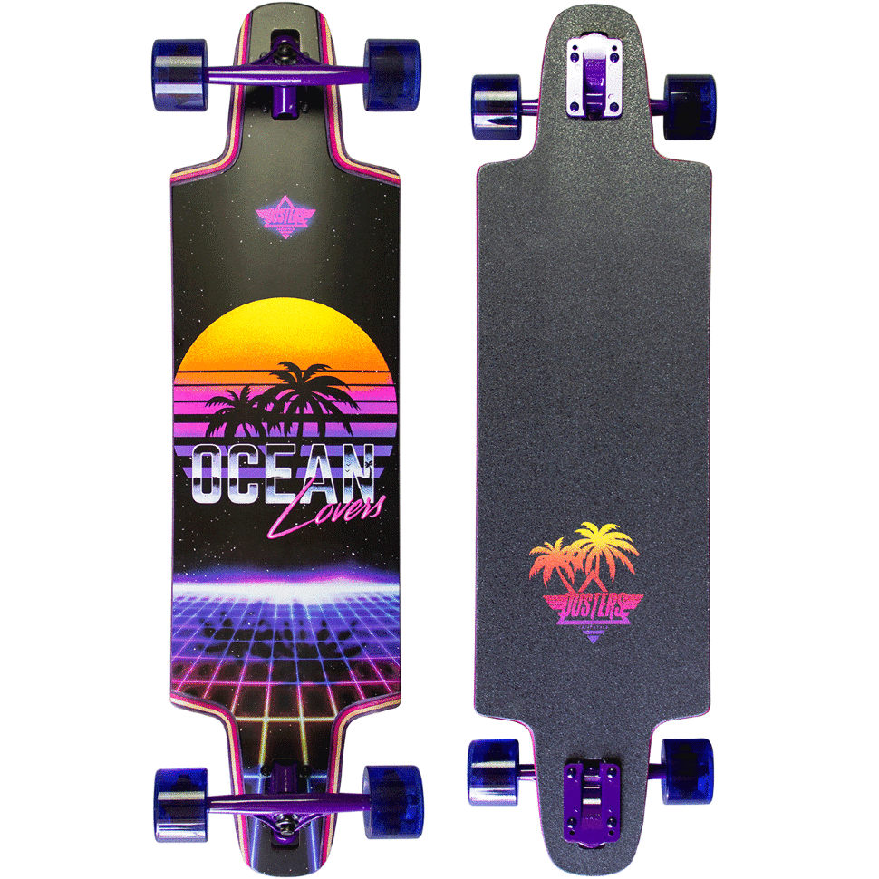 фото Лонгборд комплект dusters ocean lovers longboard purple 36" 2021