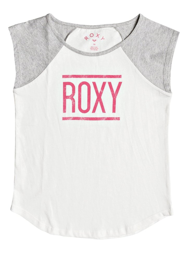 

Футболка для девочек-подростков ROXY Heaven'Saheartb G Marshmallow, Белый;розовый