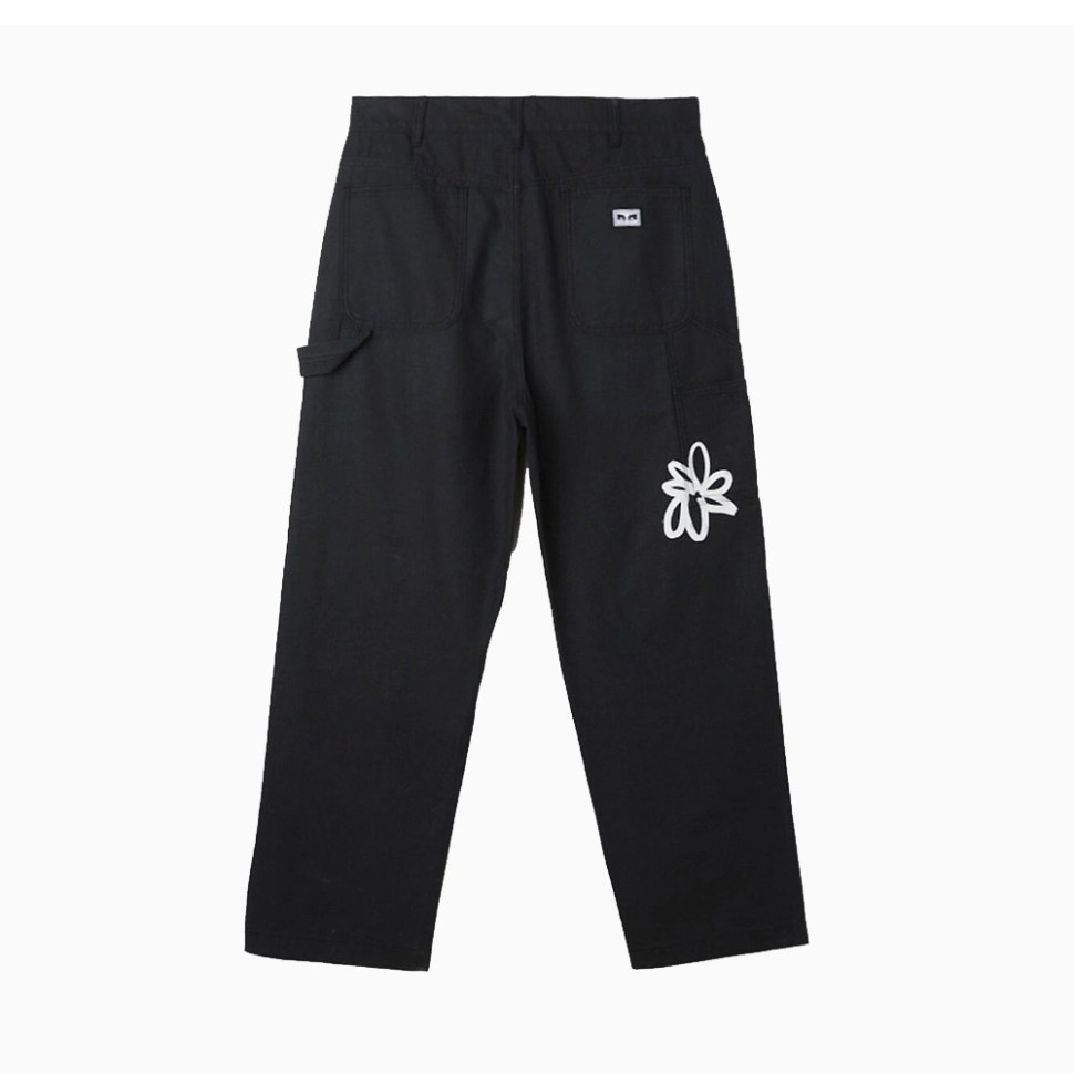 Брюки OBEY Big Timer Twill Printed Carpenter Pant Digital Black фото 2