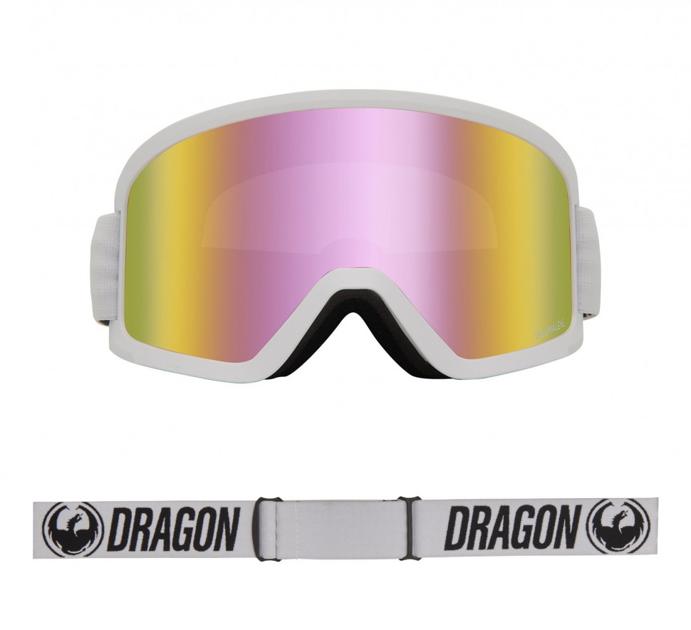 фото Маска горнолыжная dragon dx3 otg white/ll pink ion