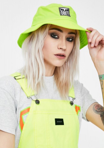 Панама OBEY Icon Eyes Bucket Hat Key Lime 2020, фото 2