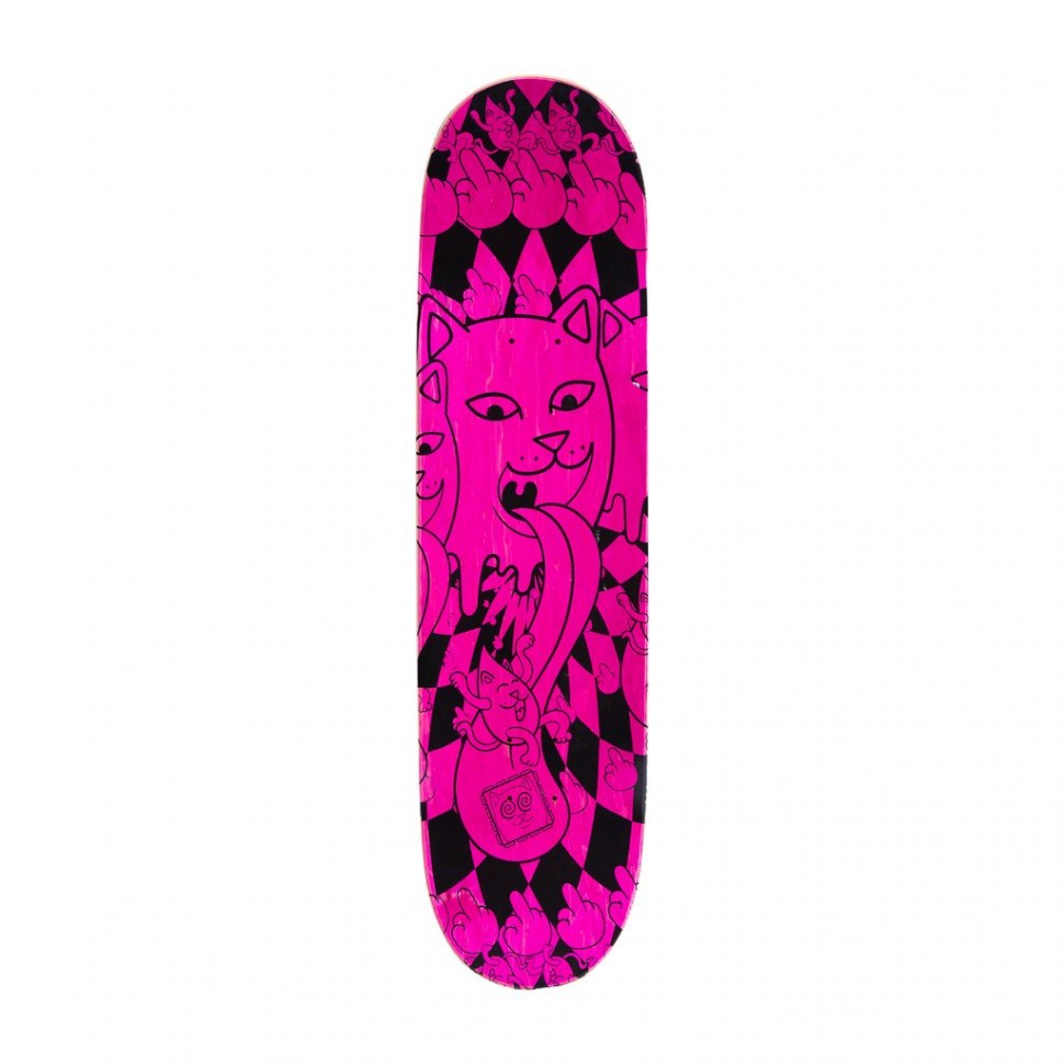 фото Дека для скейтборда ripndip micro nerm board pink 8.25 дюйм 2021