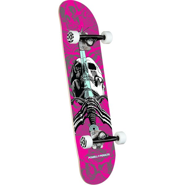 Скейтборд в сборе POWELL PERALTA Skull & Sword One Off Pink 7.5 дюймов, фото 1