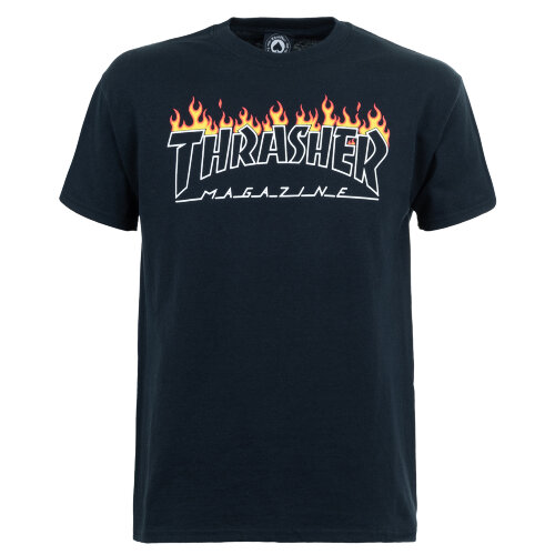 Футболка THRASHER Scorched Outline S/S Black 2020, фото 1