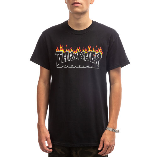 Футболка THRASHER Scorched Outline S/S Black 2020, фото 2