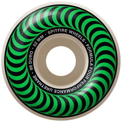 Колеса для скейтборда SPITFIRE F4 Classic Green 52MM 99A 2021, фото 3