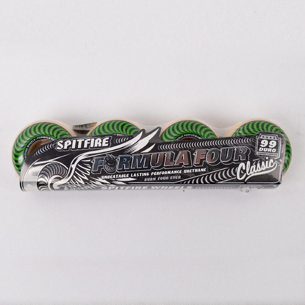 фото Колеса для скейтборда spitfire f4 classic green 52mm 99a 2021