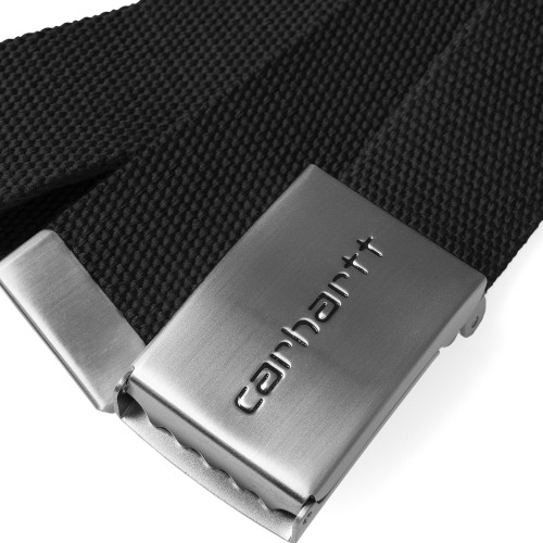 Ремень CARHARTT WIP Clip Belt Chrome Black 2023, фото 2