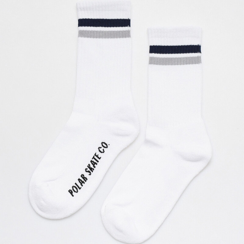Носки POLAR SKATE CO. Stripe Socks White/Navy/Grey 2022