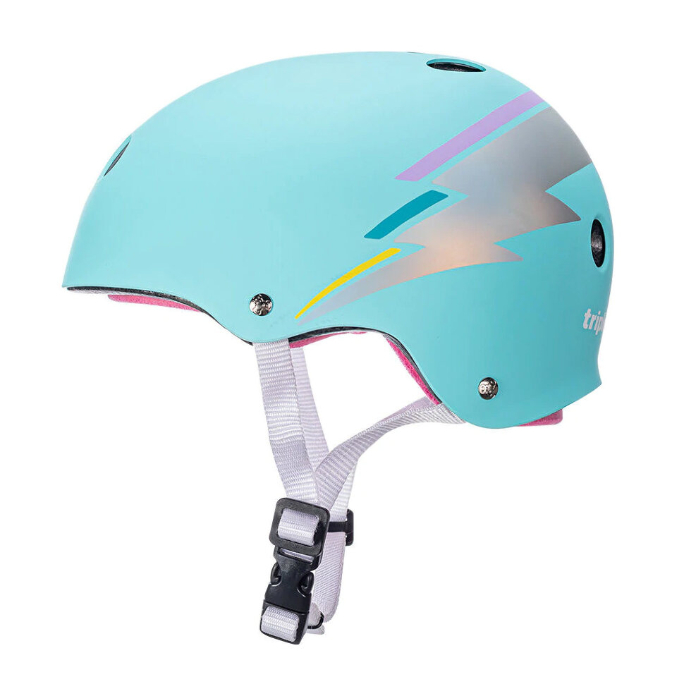 Шлем скейтбордический TRIPLE 8 The Certified Sweatsaver Helmet Teal Holo 2022 фото 2