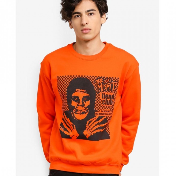 Свитшот OBEYxMISFITS Fiend Club Halloween Orange, фото 1