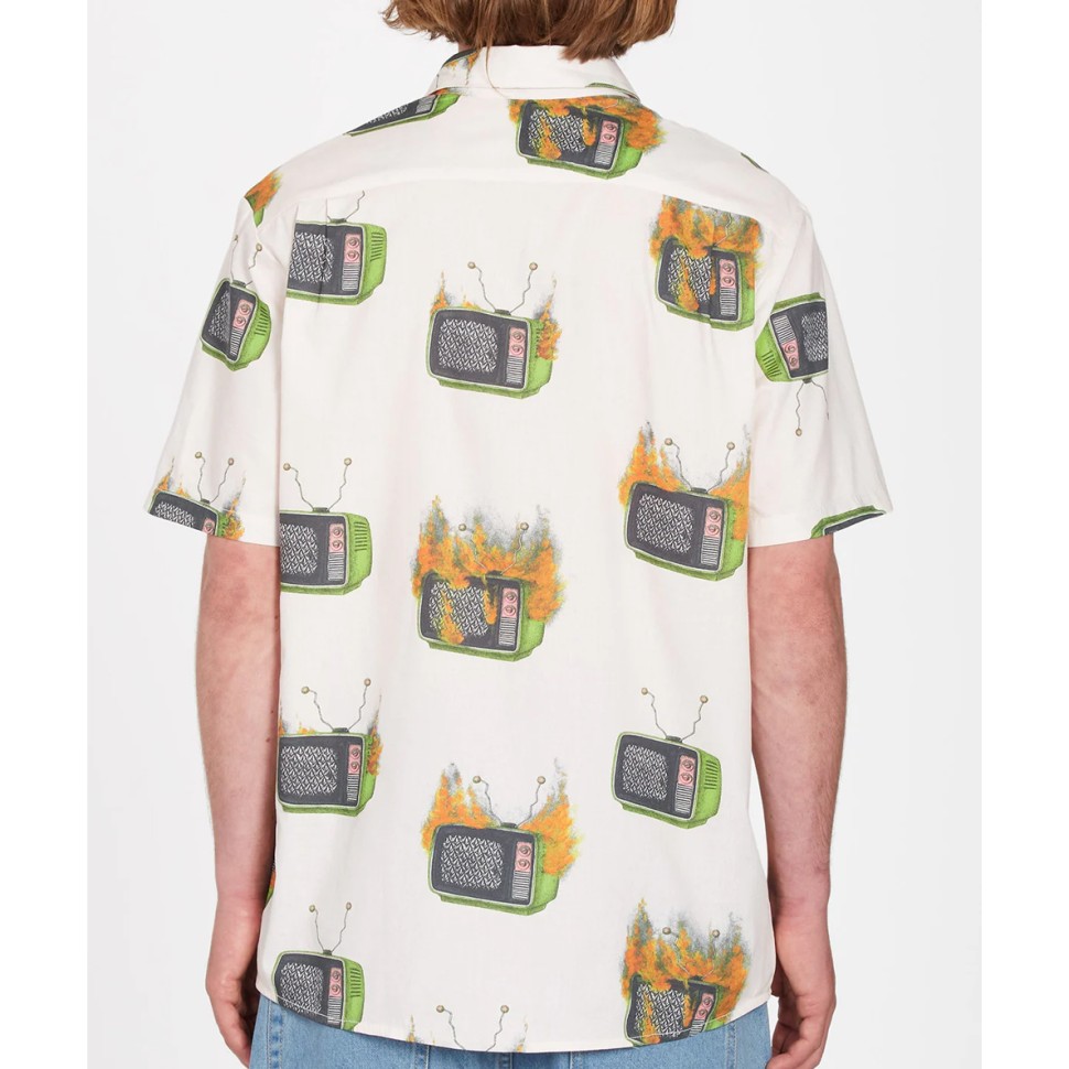 Рубашка с коротким рукавом VOLCOM Fa J Hager Woven Ss Whitecap Grey 2023 фото 2