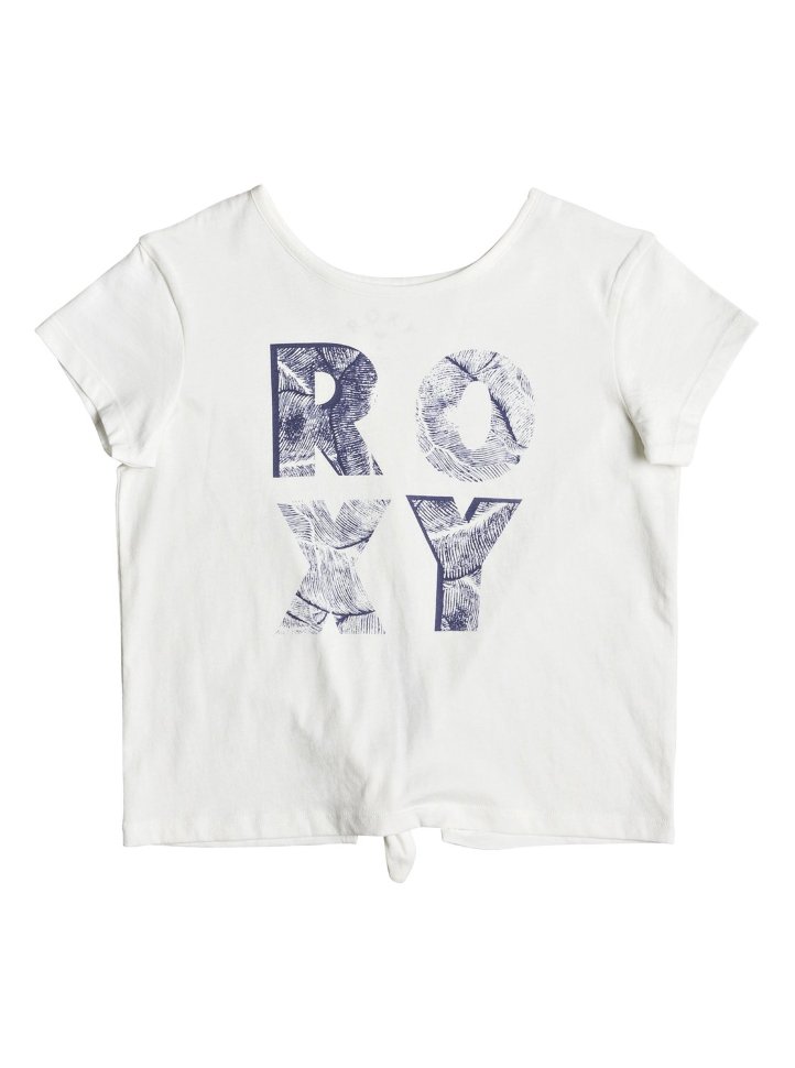 

Футболка для девочек-подростков ROXY Sunshineleaves G Marshmallow, Белый;розовый