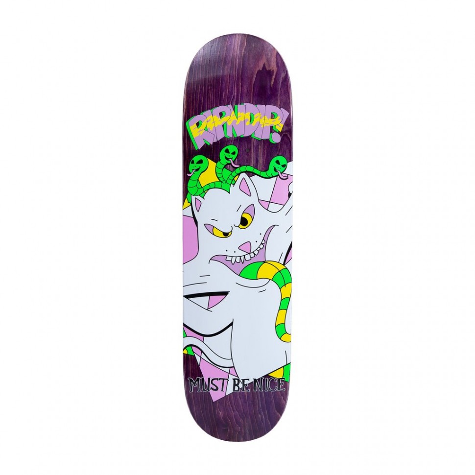 фото Дека для скейтборда ripndip topanga bandit board purple 8.5 дюймов 2021