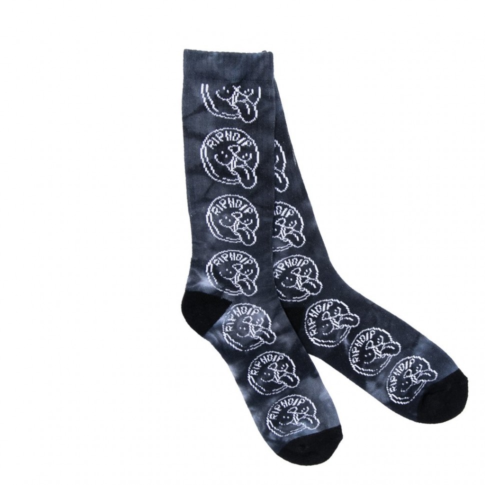 Носки RIPNDIP Pill Socks Black Tie Dye 2000000484495, размер O/S, цвет черный - фото 1