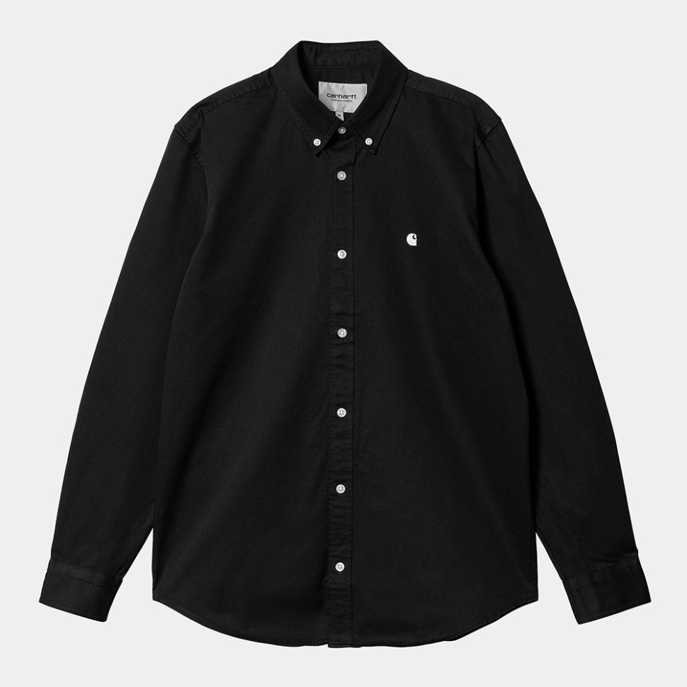 Рубашка CARHARTT WIP L/S Madison Shirt Black/White