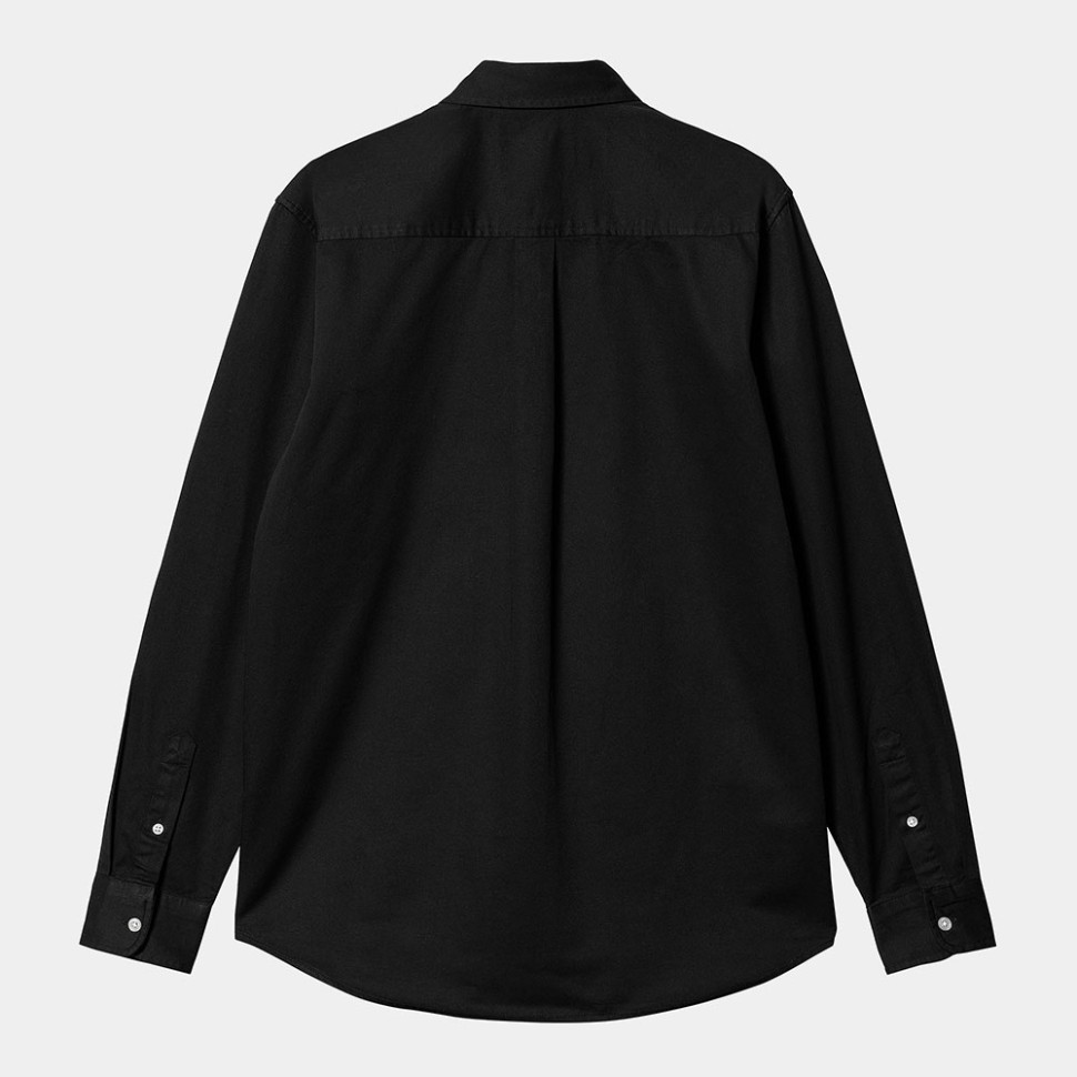Рубашка CARHARTT WIP L/S Madison Shirt Black/White фото 2