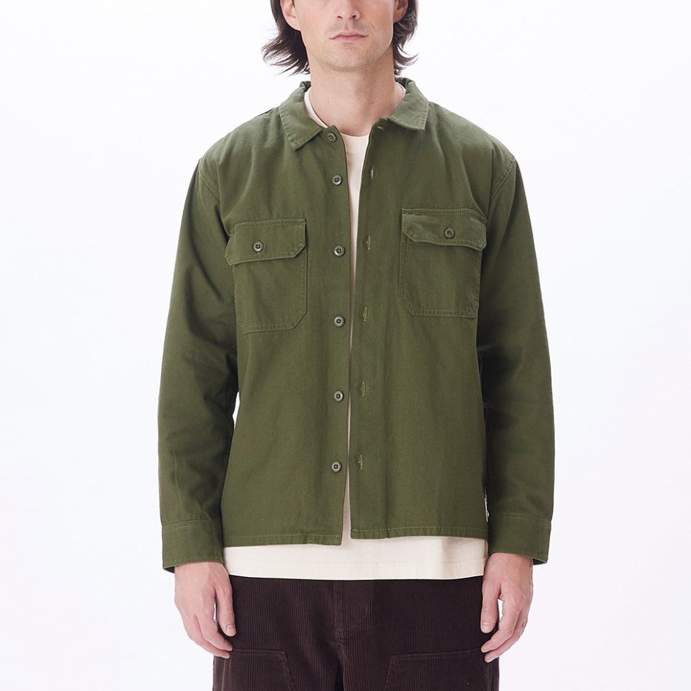 Рубашка OBEY Minus Woven Army 2024 фото 3